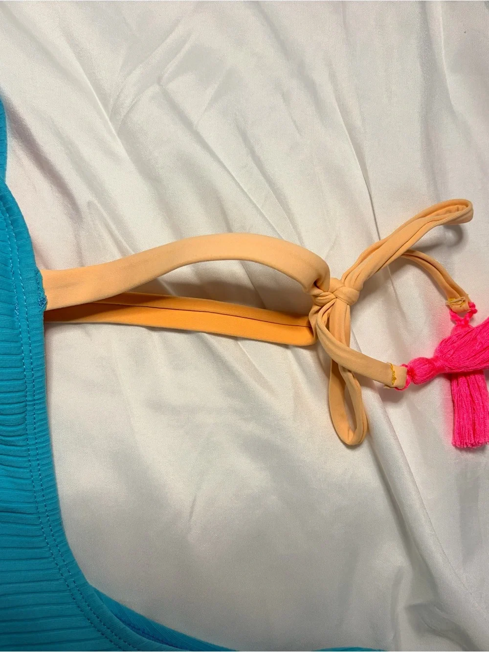 Girls' Colorblock One-Piece Swimsuit in Turquoise, Pink & Yellow
